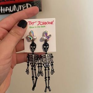 Betsey Johnson Skeleton Earrings